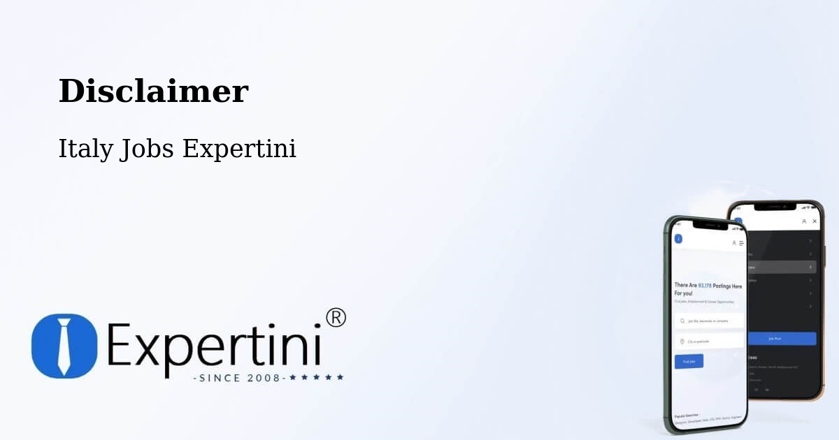Disclaimer – Caneva - Italy Jobs Expertini