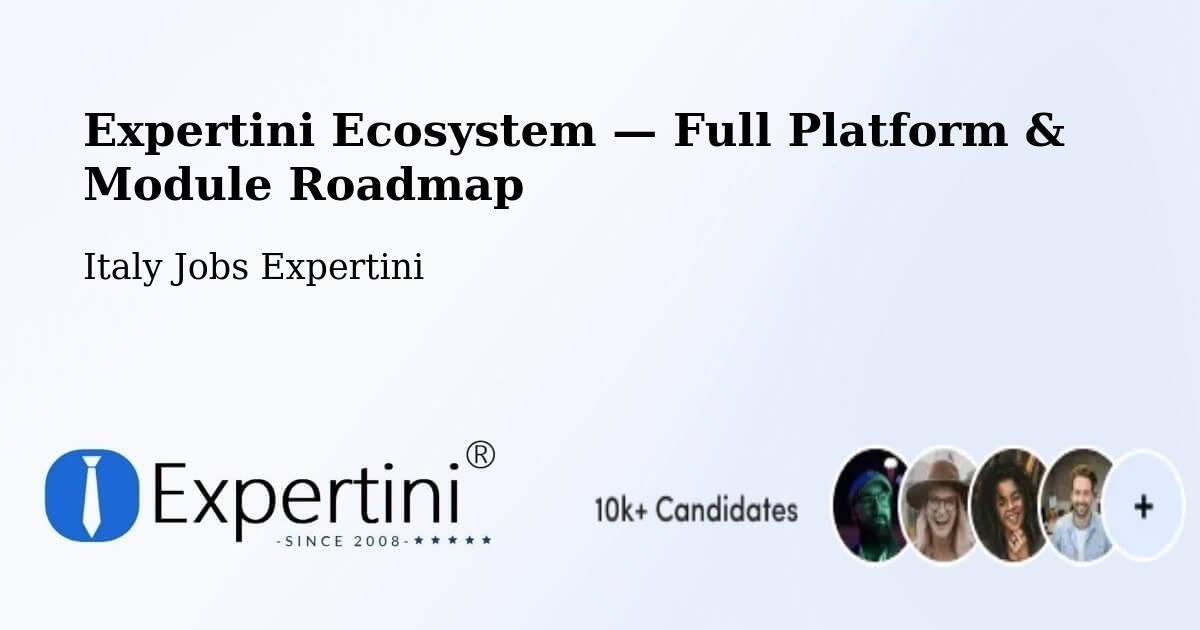 Expertini Ecosystem — Full Platform & Module Roadmap – Caneva