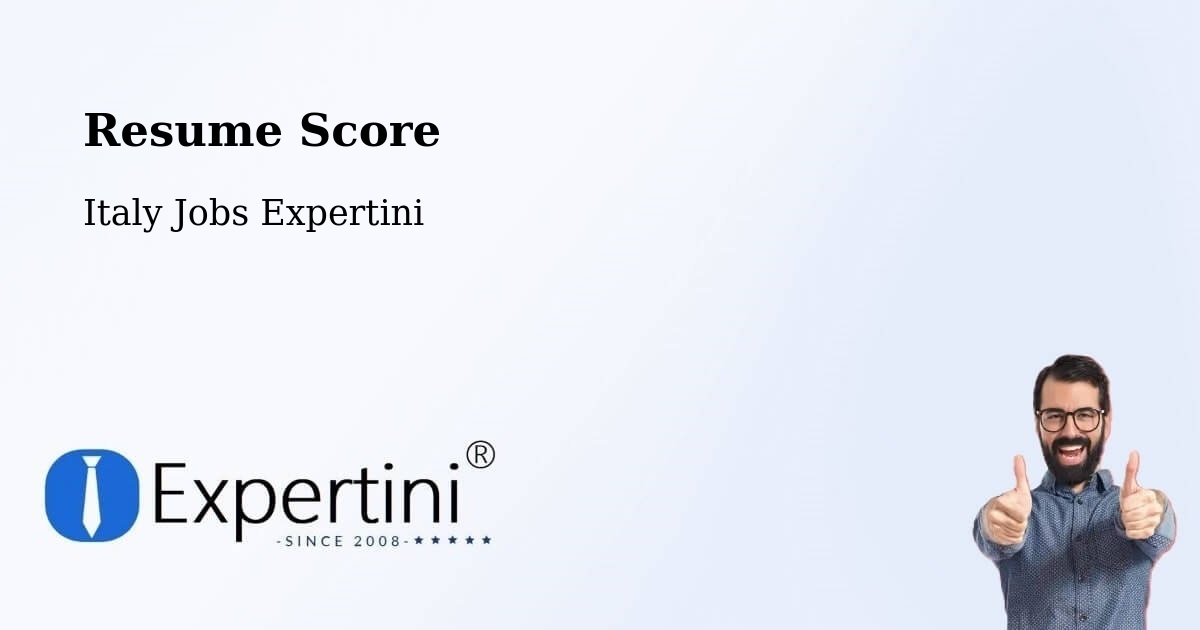 Resume Score & Job Description Match Tool – Caneva - Italy Jobs Expertini